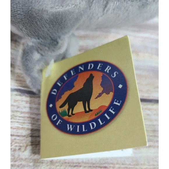 Defenders Of Wildlife Plush Elephant Stuffed Animal Wildlife Artists Gray 9.5" - Picture 4 of 4